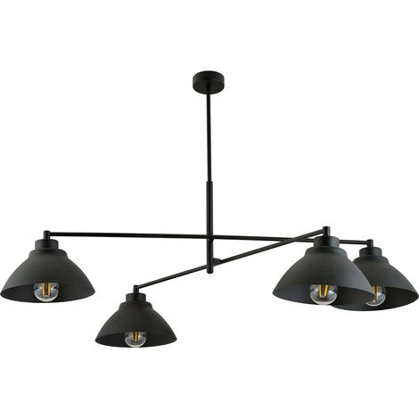 Suspension métal Emibig Maverick noir 4xE27 100 cm (1/4)