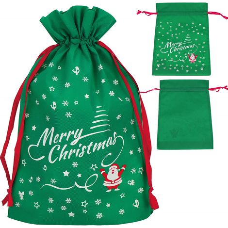 SACCO PER REGALI SOTTO L'ALBERO BORSA REGALO NATALIZIA 36x25 CM DECORATIVO