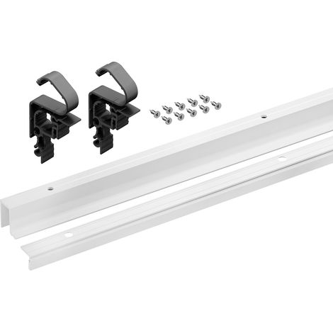 Hettich WingLine L, Profilset mit unterer Führung, 1200, pulverbeschichtet weiß