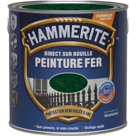 Peinture Direct Sur Rouille Martelée Vert Epicéa 2,5 L - Hammerite