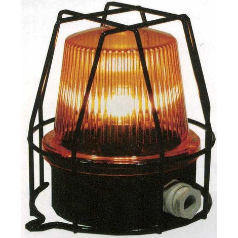 LAMPE DE SIGNALISATION ORANGE A LED 24 V - FIXE OU CLIGNOTANTE - 4M