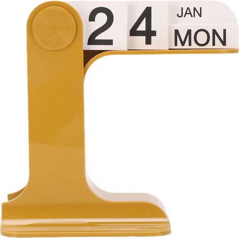 Calendrier perpétuel à rabats en PP 17 x 9 x 16 cm, calendrier quotidien bureau maison déco ornement accessoire table (1/5)