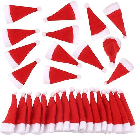 Festliche rote Servietten in Form einer Weihnachtsmannmütze, 30er-Packung (12 cm). (1/5)