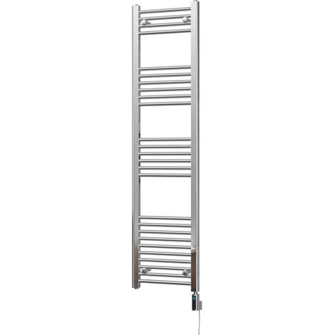 Zennor - Chrome Electric Towel Rail H1600mm x W400mm Straight 300w Thermostatic WIFI (1/3)