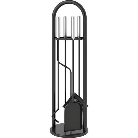 Ensemble de couverts cheminée, support, pince à tison, pelle, balai, 5 pièces Accessoires (1/5)