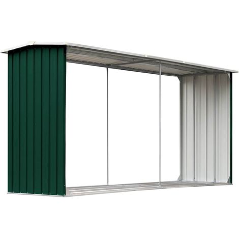 Maison Exclusive - Capannone da Giardino in Acciaio Zincato 330x92x153cm Verde (1/5)