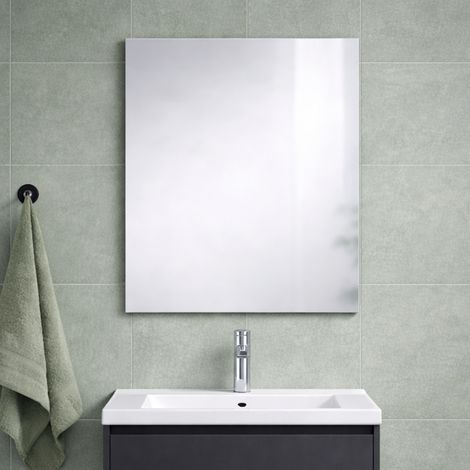 Espejo Rectangular Simple Para Baño 60X70 Cm (1/5)