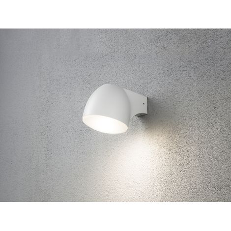 Außenwandleuchte Downlight FERRERA Alu weiß, mit High Power LED, Höhe 13cm (1/5)
