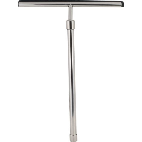 Brosse de nettoyage pour vitres et miroirs de salle de bain avec manche extensible en acier inoxydable (1/5)