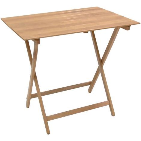 TAVOLO LEGNO PIEGHEVOLE 'PIC NIC' cm 60 x 100 H 75 cm - col.naturale