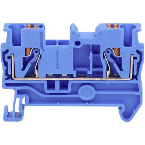 TRU COMPONENTS TC-JPT4 Blue Borne de passage 6.2 mm connexion rapide Nombre de pôles: 2 0.2 mm² 4 mm (1/2)