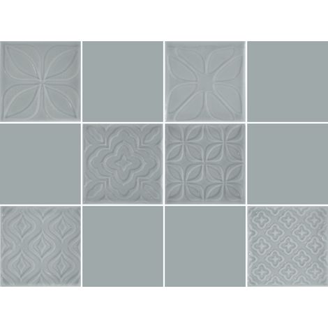 Carrelage Effet Déco URBAN ATELIER (AL) - Brillant - 10x10x0,9cm
