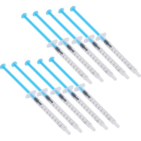 Lot de 10 seringues en plastique à usage unique, 1 ml, embout droit, pour applications industrielles. (1/5)