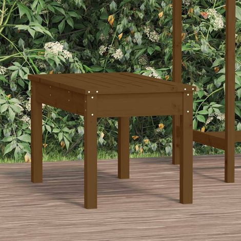 Banc de jardin en bois de pin massif marron miel pour extérieur et terrasse 80 x 44 x 45 cm - PANGIVO (1/5)