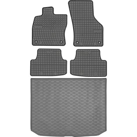 Set di tappetini in gomma per auto e tappetino per bagagliaio per Audi A3 III Sportback dal febbraio 2013 al marzo 2020. (1/5)