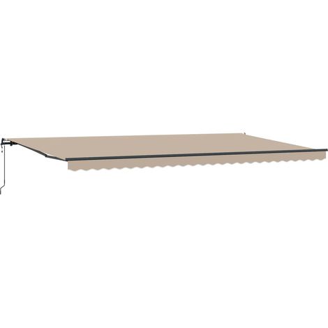 Maison Exclusive - Ausziehbare Markise Beige 600 x 300 cm Stoff u (1/4)