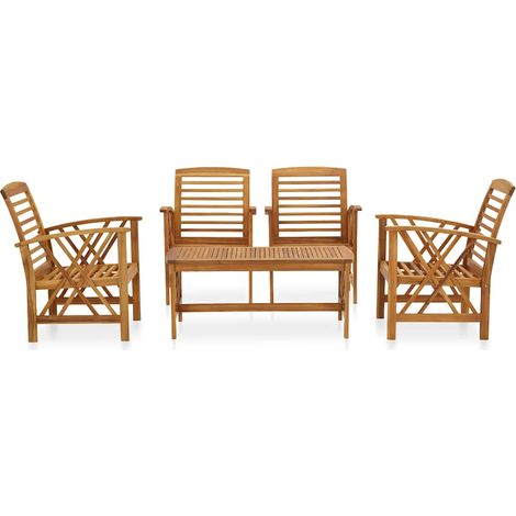 Maison Exclusive - 5-tlg. Garten-Lounge-Set Massivholz Akazie (1/5)