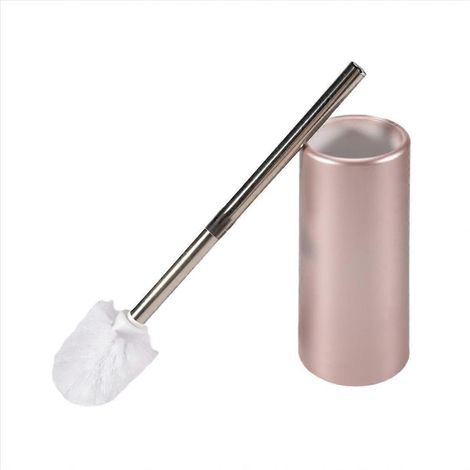 Brosse et support pour WC - Kit de nettoyage pour cuvette de WC (Or rose) (1/5)