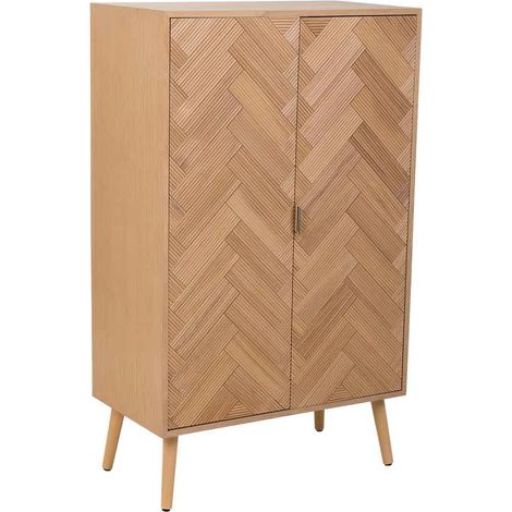 Armario de madera con 2 puertas marron 76x42x125 (1/5)