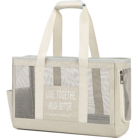 Sac de transport pour chat et petit chien, sac à main respirant d'été, 43x28x18 cm (1/4)