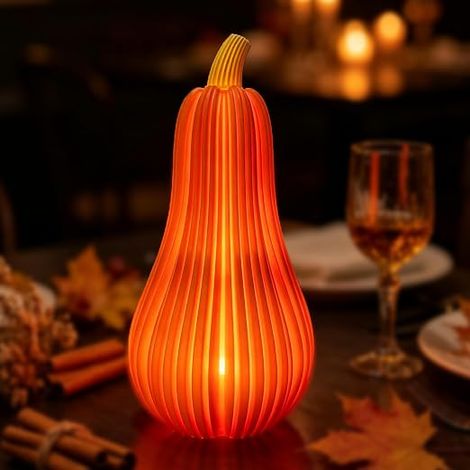 Decoration Automne Citrouille Lumineuse, 3D Citrouille LED Minuterie (1/5)
