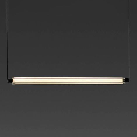 LUMINA 600 1L Sospensione orizzontale nera 12W 2700K (1/3)