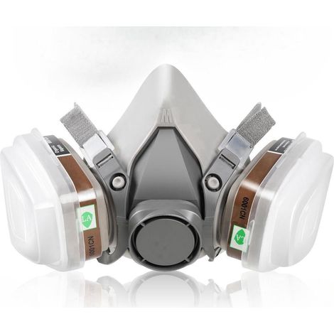 Semimaschera con filtro, respiratore riutilizzabile, set professionale di maschere antigas, set di sette maschere antigas (1/5)