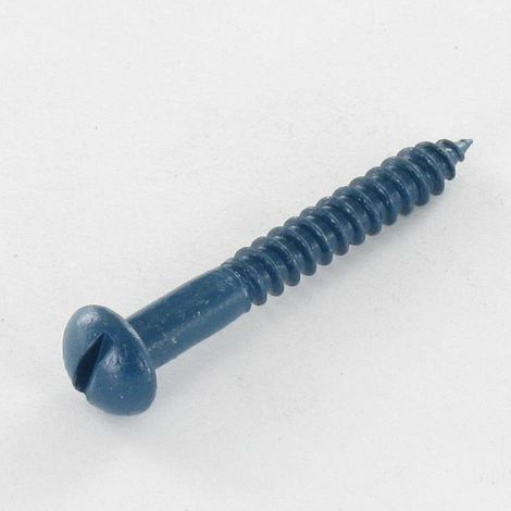 Vis bois Tête ronde TR Fendue 4X30 Acier zingué LAQ Bleu RAL5009-1 pièce