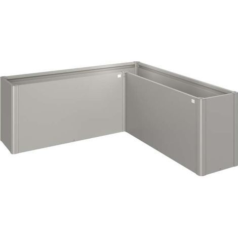 Fioriera BELVEDERE L 200 in Metallo Biohort  Grigio Quarzo Metal - MAXI