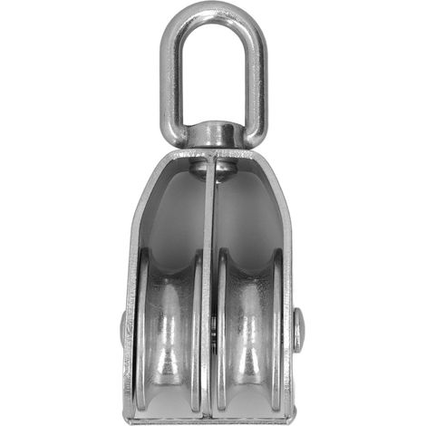 Doppelrolle 50 mm/2 Zoll für Boote, Tragfähigkeit 400 kg, Edelstahl 304, robust für Yachten und Boote. (1/5)