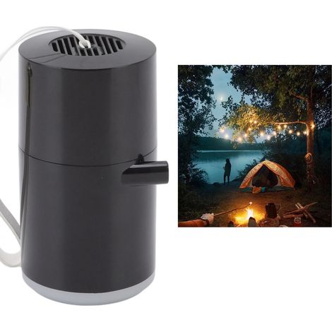 Pompe à air électrique sans fil, pompe à air pour aspirateur domestique, pompe à air pour matelas gonflable de piscine de camping, lampe LED extérieure noire (1/5)