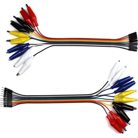 Fils de Raccordement avec Pinces Crocodile pour Projets Électroniques Alimentation LED (1/3)