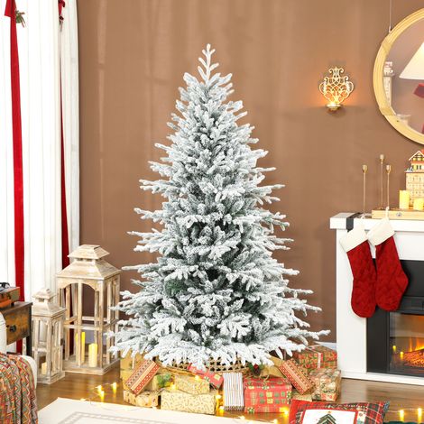 Albero di Natale artificiale, 180 cm, con neve, 1815 rami, supporto in metallo pieghevole. (1/5)