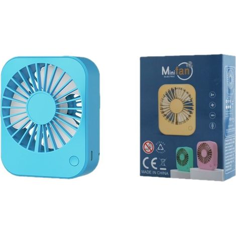 Ventilateur USB, ventilateur portable, mini ventilateur, ventilateur de bureau, ventilateur rechargeable, ventilateur à 3 vitesses – (1/5)