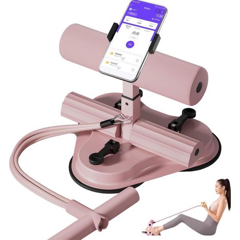 1 Barre de sit up,auto-amorçage,3 ventouses,support téléphone,réglable,maison,gym