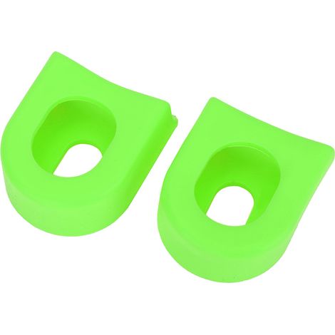 paire de 2 manchons de protection souples pour manivelles de vélo (vert) (1/5)