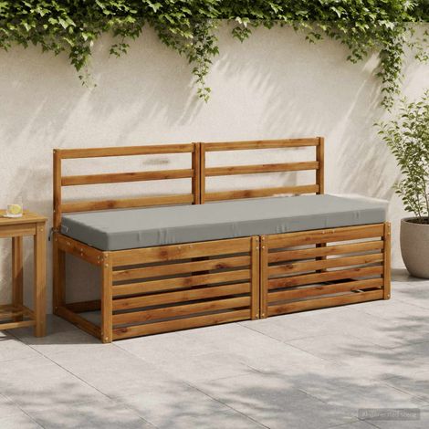 vidaXL Cojín de banco SOEST 100% Poliéster Gris 150 x 50 x 8 cm (1/5)
