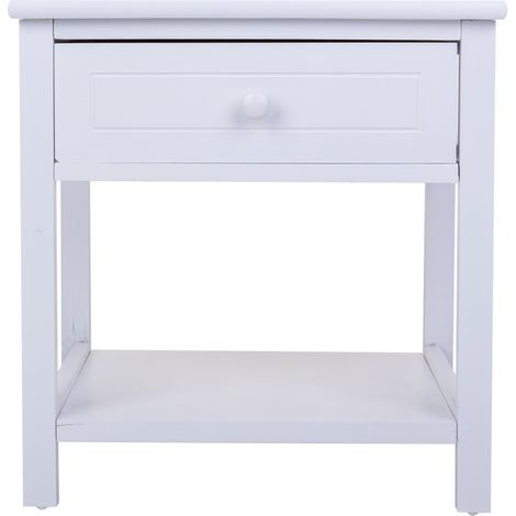 Mesita de madera blanca 40x29x42 (1/5)