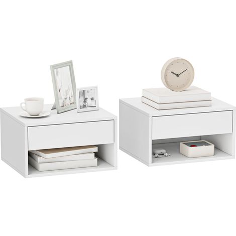 Chevets suspendus Dalveris design moderne élégant rangement optimisé blanc (1/5)