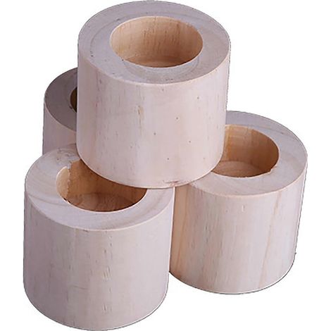 Meubles en bois avec pieds arrondis, ensemble de 4 coussins de chaise antidérapants 3,2 x 10 cm compatibles avec les cadres de lit, les tables, les canapés et les coiffeuses. (1/5)