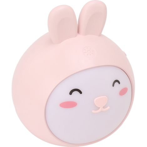 Veilleuse mignonne rose 3 niveaux variation continue tactile USB rechargeable lampe de chevet (1/5)