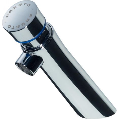 Grifo temporizado para lavabo de latón cromado con mando pulsador - Presto Italia Neo (1/2)