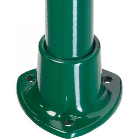 FP – Platine aluminium à visser pour clôture – Dimensions H.8 x l.11 x P.11 cm – Traitement thermolaqué – Couleur verte (1/3)