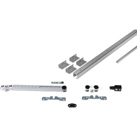 Kit complet pour portes coulissantes d'intérieur en bois - 40 kg - longueur 2 m - avec amortisseur - Série Expert - ARLU (1/4)