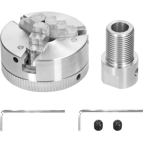 Irovami Mandrin de tour à 3 ou 4 mors, boulon de fixation autocentrant manuel pour rectifieuse, fraiseuse et tour (1/5)