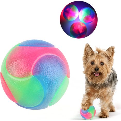 Balle Élastique Lumineuse pour Chien - Jouet Interactif Flashing à Mordre en Caoutchouc (1/5)