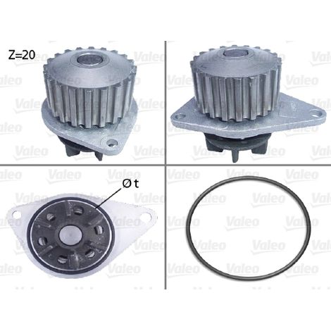 Pompe à eau, refroidissement du moteur Valeo 506035 CITROËN 120147 120166 1201E3