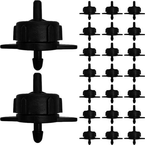 Lot de 100 goutteurs pour irrigation goutte à goutte pour jardin, potager, extérieur et pots - Débit 4 l/h, émetteur amovible et nettoyage facile - Matériau résistant compatible avec tuyau de 16 mm et