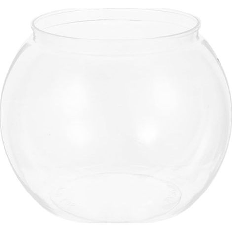 1 Bocal à poisson transparent, Design lotus, Plastique incassable, Pour bureau et salon (1/5)