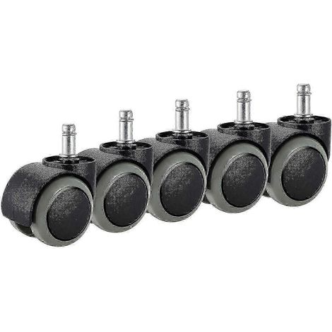 5er-Pack Rollen, kompatibel mit Bürostühlen, passend für IKEA-Stühle (11 mm x 22 mm), robust (1/5)
